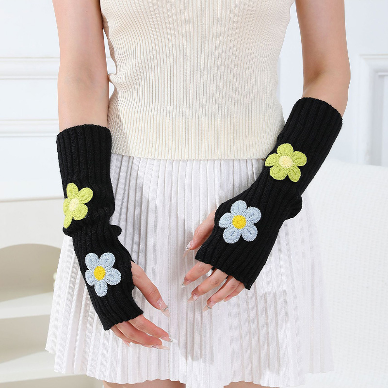 Y2k Accessories Sweet Pink Flo - Fingerless Glove Knit recension och pris