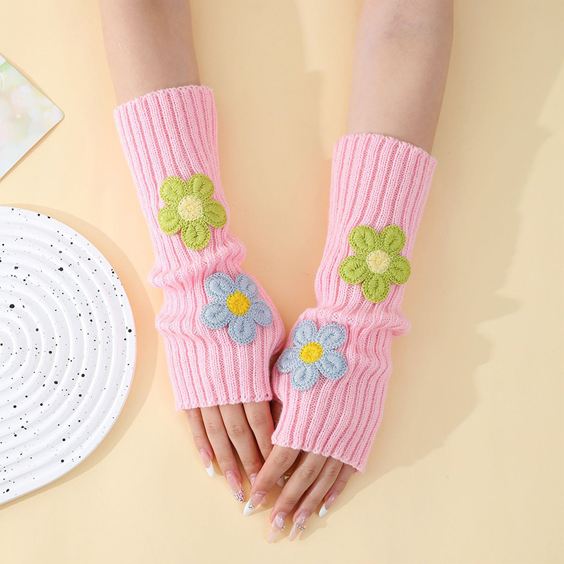 Y2k Accessories Sweet Pink Flo - Fingerless Glove Knit recension och pris