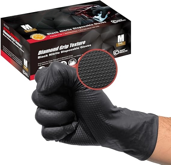 Black Nitrile Gloves Disposabl - Nitrile Mechanic Glove recension och pris