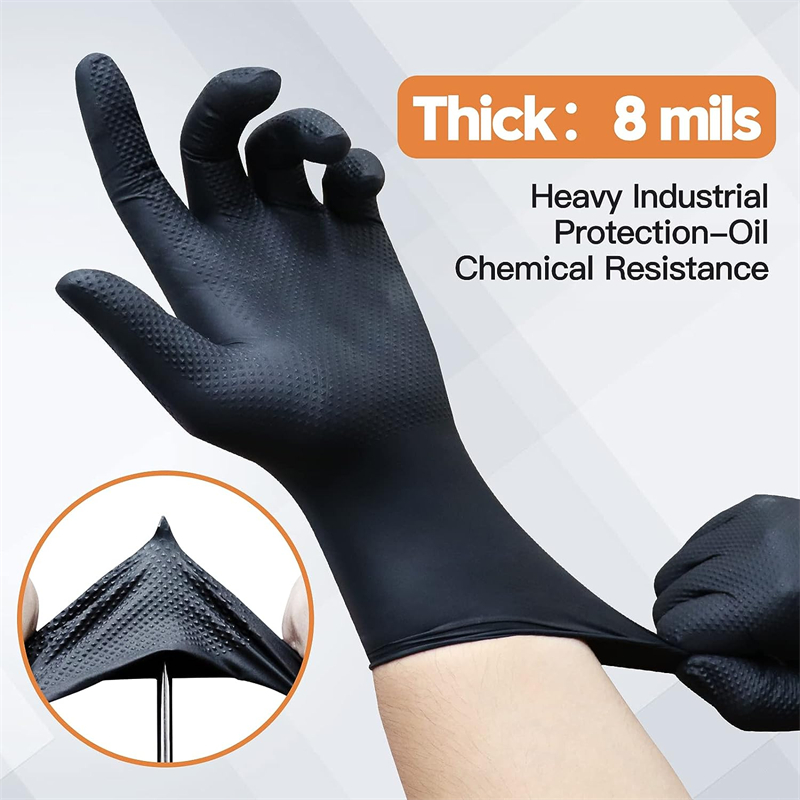Black Nitrile Gloves Disposabl - Nitrile Mechanic Glove recension och pris