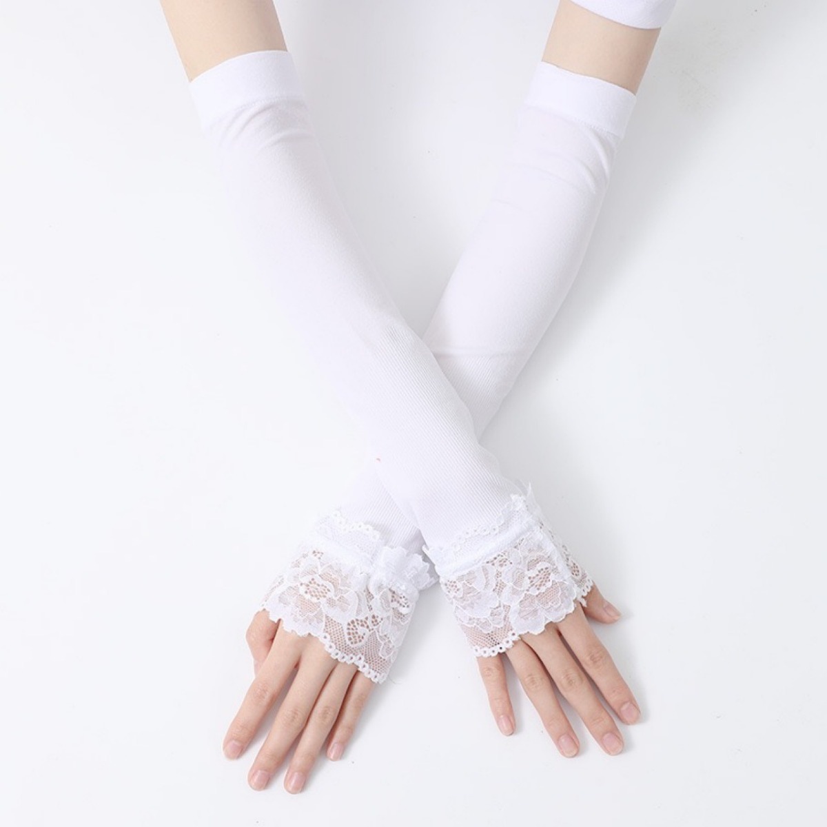 Women Long Elastic Arm Sleeve  - Fingerless Glove Knit recension och pris