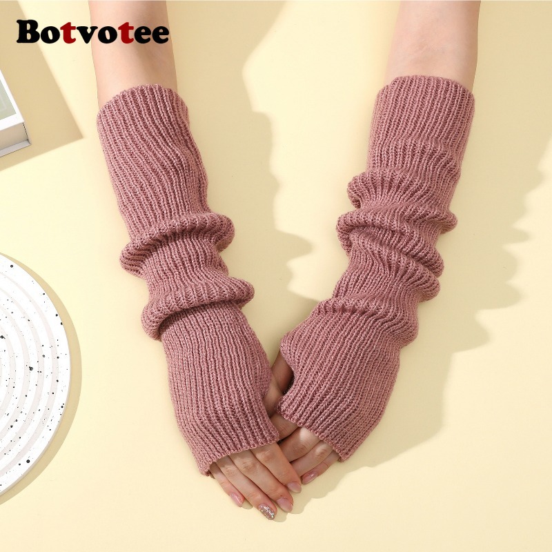 Botvotee Y2k Accessories Knit  - Fingerless Glove Knit recension och pris