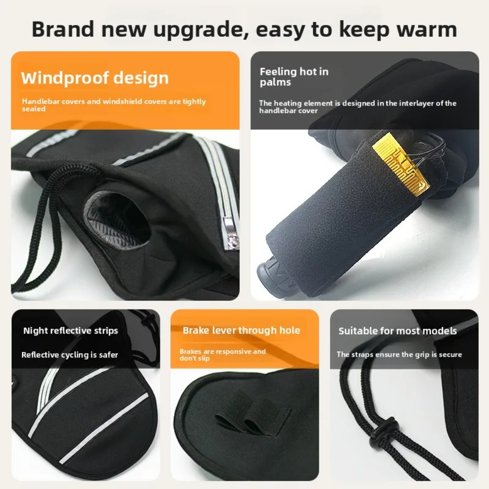 Motorcycle Handlebar Covers Wi - Heat Resistant Glove recension och pris