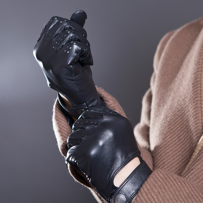 Men's Fashion Genuine Leather  - Leather Driving Glove recension och pris