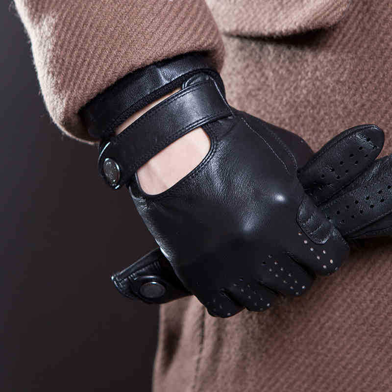 Men's Fashion Genuine Leather  - Leather Driving Glove recension och pris