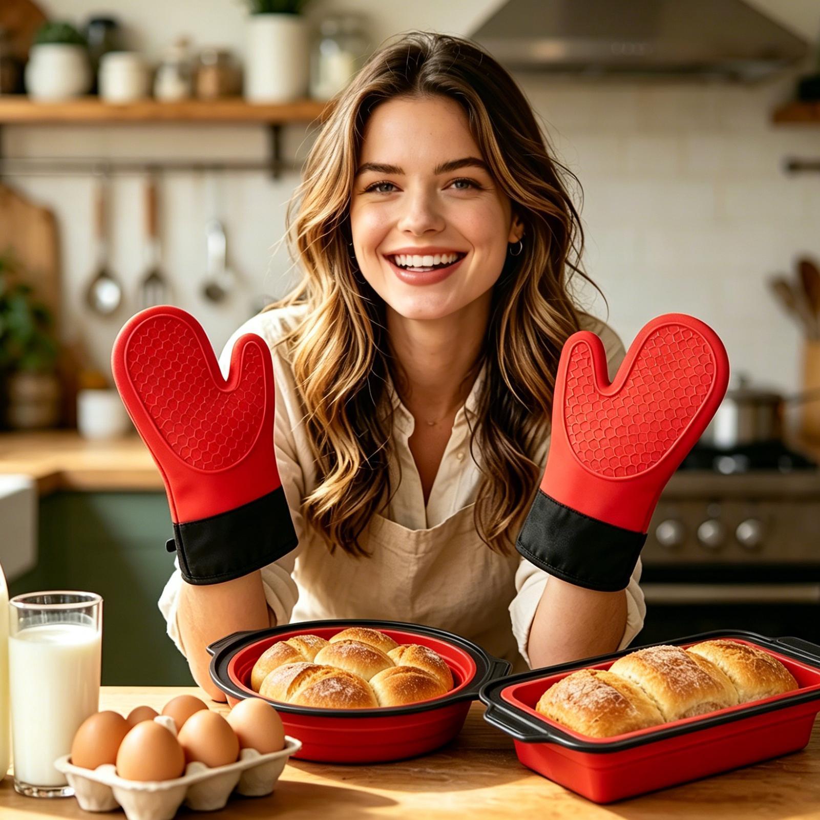 Silicone Baking Dish Stackable - Oven Mitt Silicone recension och pris